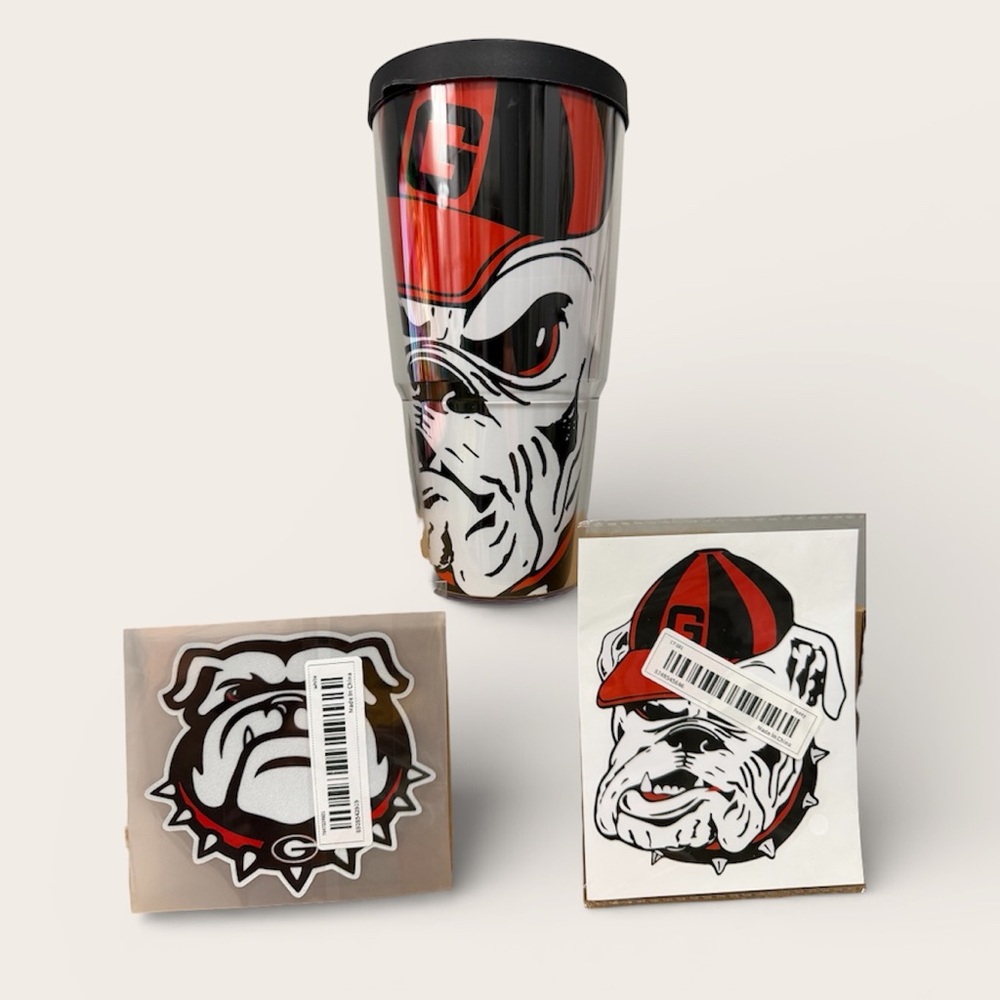 Tervis Georgia Bulldogs Insulated  w/ Lid + 2 Bulldog Stickers | NCAA UGA Cup